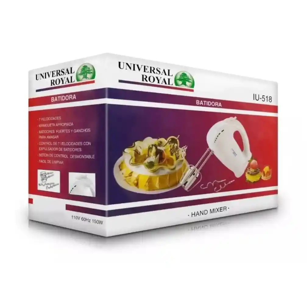 Universal Batidora De Inmersionroyal Iu-518 Blanca 60 Hz 110 V