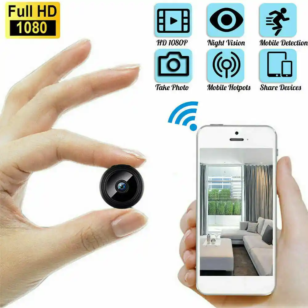 Cámara Mini Espía Ip Wifi Monitoreo En Tiempo Real Micrófono
