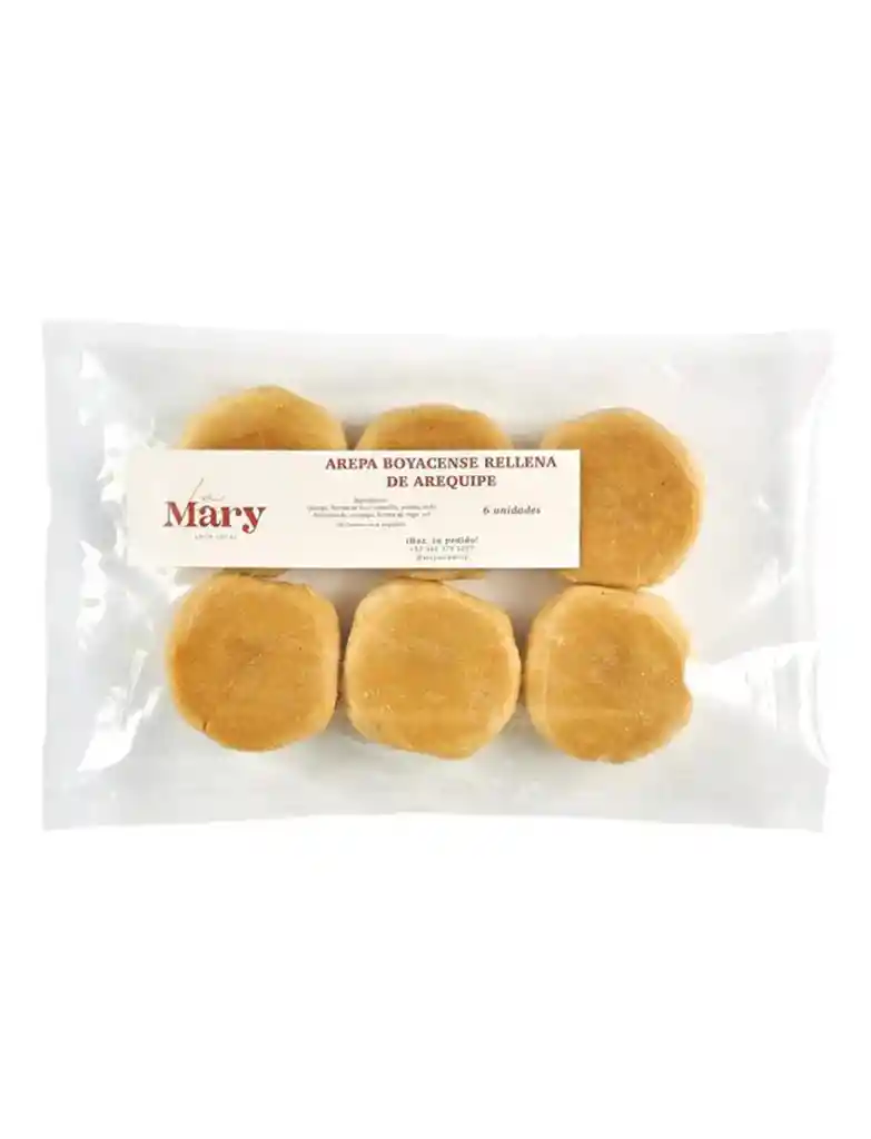 Arepa Boyacense Rellena De Arequipe La Mary 6 Unds