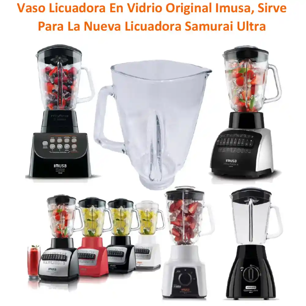 Imusa Vaso Licuadorainfiny Force En Vidrio Original