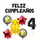 Kit De Decoracion Pokemon Fiesta Cumpleaños Globos Metalizad #890884698