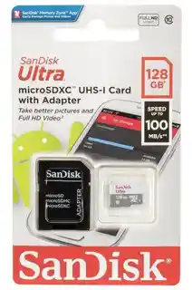 Memoria Micro Sd 128 Gb Sandisk Ultra Clase 10 Full Hd