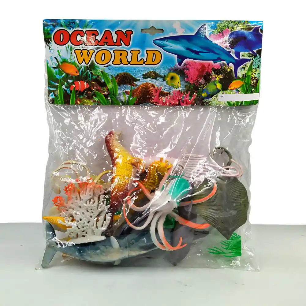 Animales De Mar Juguete Didáctico Infantil Figuras Marinas