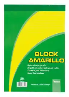 Block Media Carta Amarillo 50h
