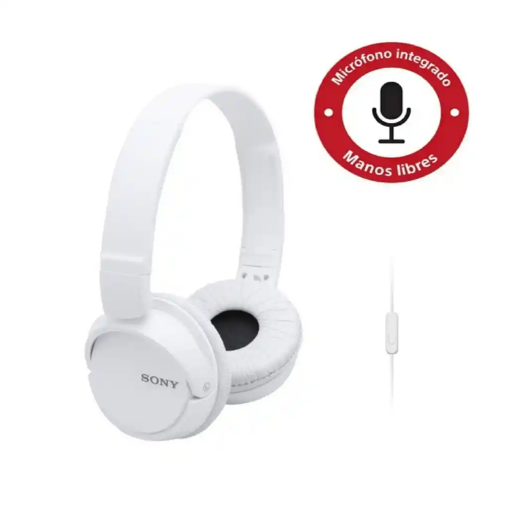 Sony Audifonos De Diadema Con Microfonomdr-Zx110Ap Original Blanco