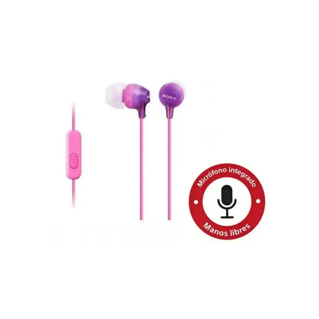 Sony Audifonoscon Funcion Manos Libres Mdr-Ex15Ap Original Purpura