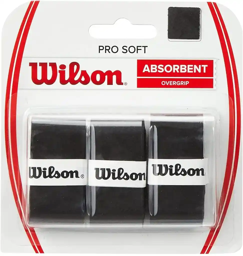 Wilson Gripovergrip Para Raqueta De Tenis Absorbent X3 Negro