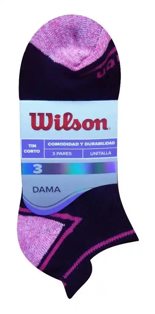 Wilson 3 Pares Mediascalcetines Para Dama Tin Corto