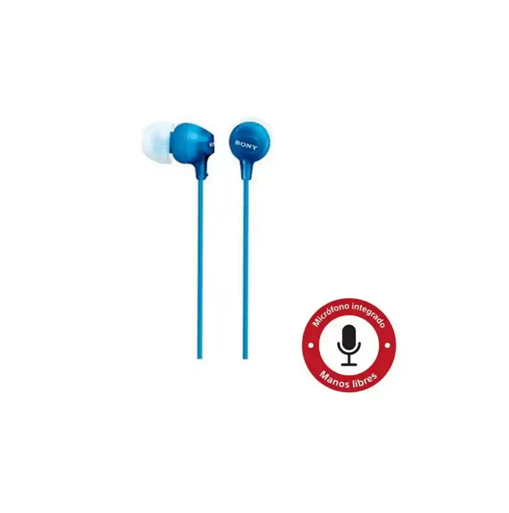 Sony Audifonoscon Funcion Manos Libres Mdr-Ex15Ap Original Azul