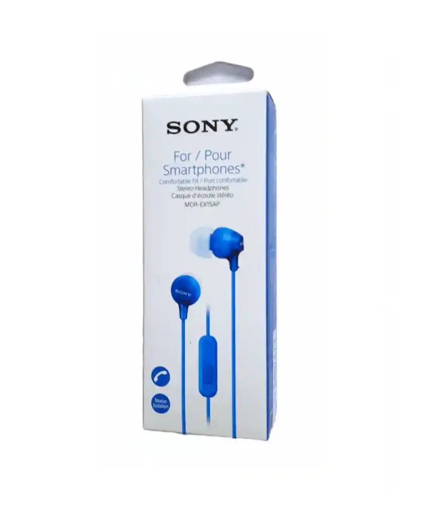 Sony Audifonoscon Funcion Manos Libres Mdr-Ex15Ap Original Azul