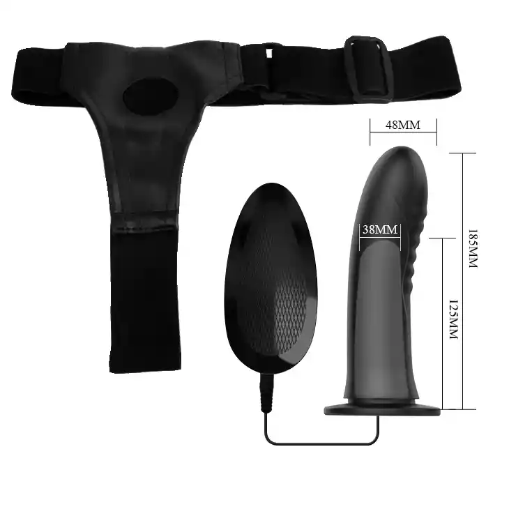 Strap On Harnes 19 Cm Stimulate Sensitive Spot - Black.