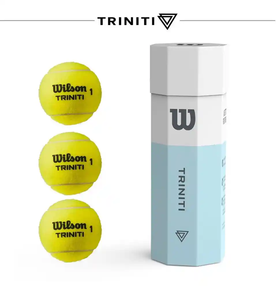 Wilson Tubo De 3 Pelotas De Tenis Triniti