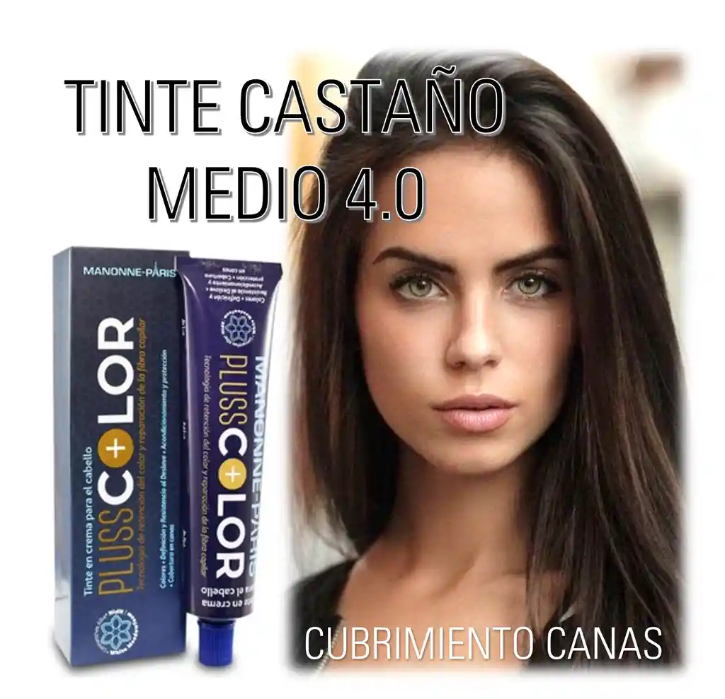 Tinte Castaño Medio 4.0 Manonne Paris - Cubrimiento Canas