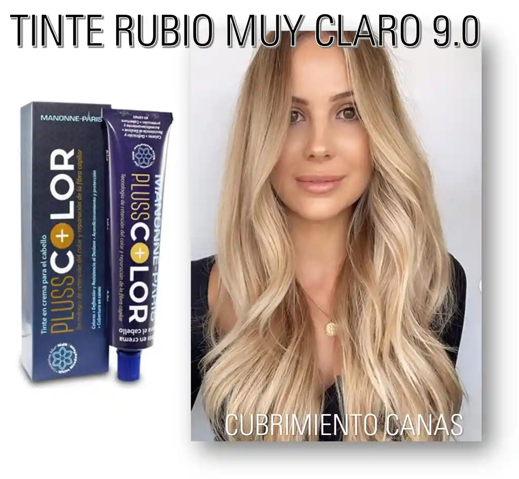 Tinte Rubio Muy Claro 9.0 Manonne Paris - Cubrimiento Canas