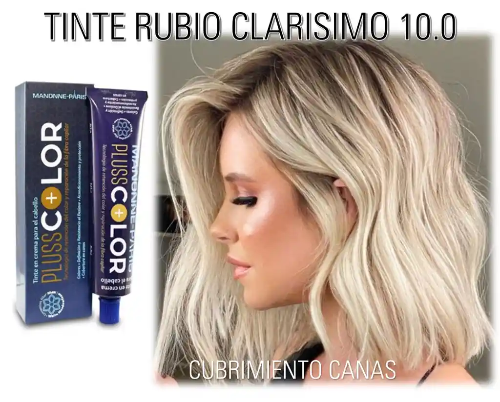 Tinte Rubio Clarisimo 10.0 Manonne Paris - Cubrimiento Canas