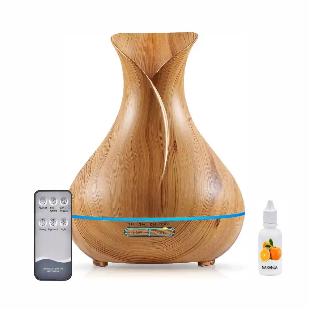 Difusor De Aromas Tipo Florero Luces Led + Control + Esencia