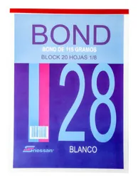 Block Bond 1/8 X 20 Hojas