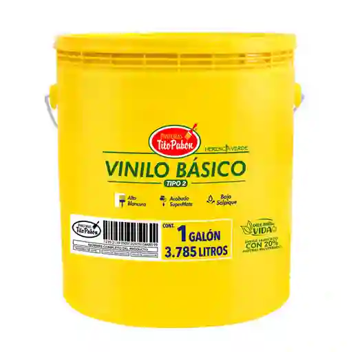 Galon Vinilo Basico Tito Pabon Tipo 1 Blanco