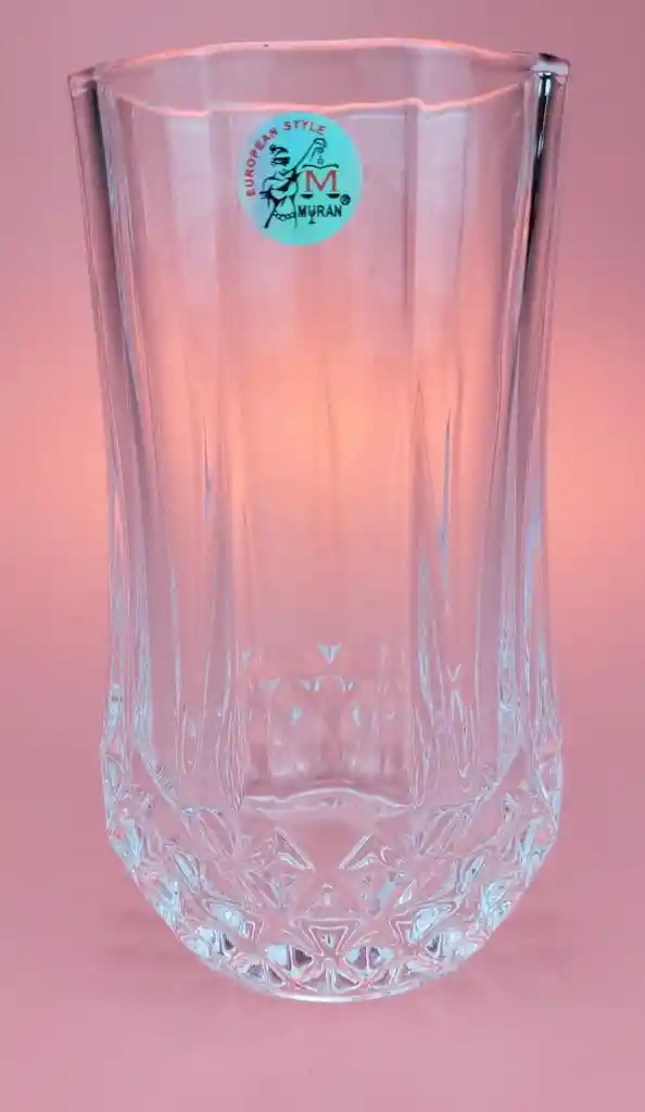 Caja De Vasos En Cristal Largo X 6 Und