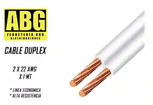 Cable Electrico Duplex 2 X 22 Awg X 1 Mt Economico