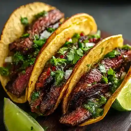 Trio tacos dorados asada equipo rocket