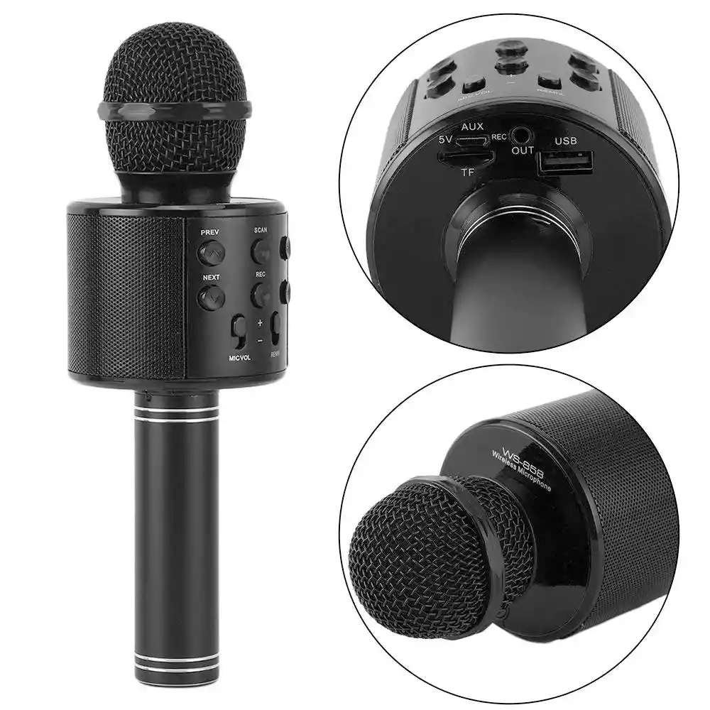 Micrófono Karaoke Bluetooth Efectos De Voz Ws858