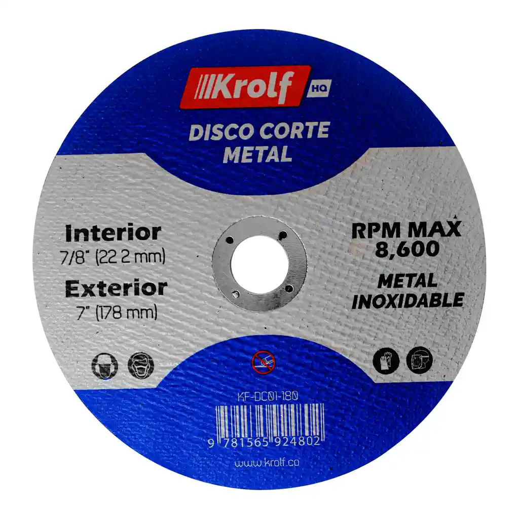 Disco Corte Fino Metal 7 1/4 - Krolf