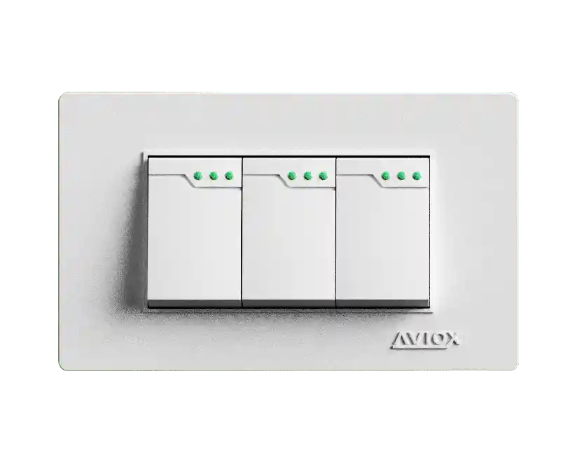 Swiche Triple 3 Vias Blanca Grande - Aviox