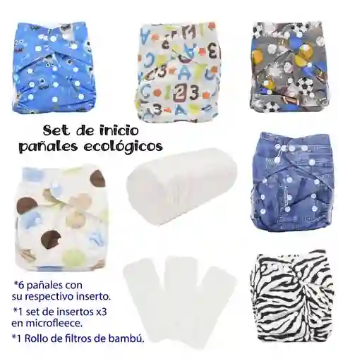 Set De Inicio Pañales Ecológicos- Niño