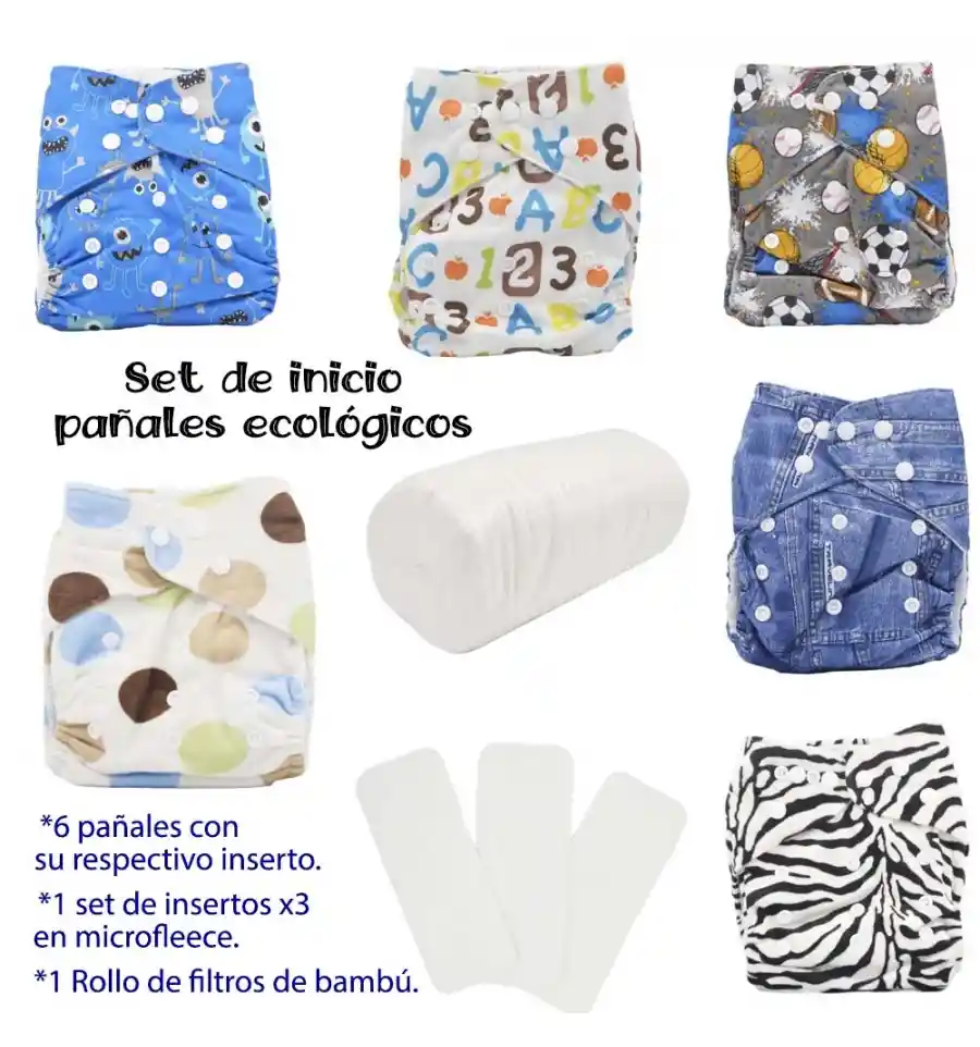 Set De Inicio Pañales Ecológicos- Niño