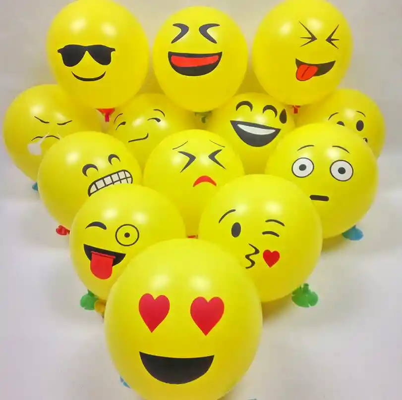 Globos Emojis Emoticones * 10 Unidades, R12, Bombas