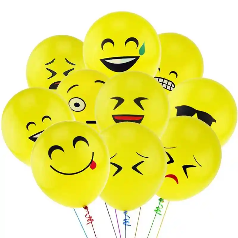 Globos Emojis Emoticones * 10 Unidades, R12, Bombas