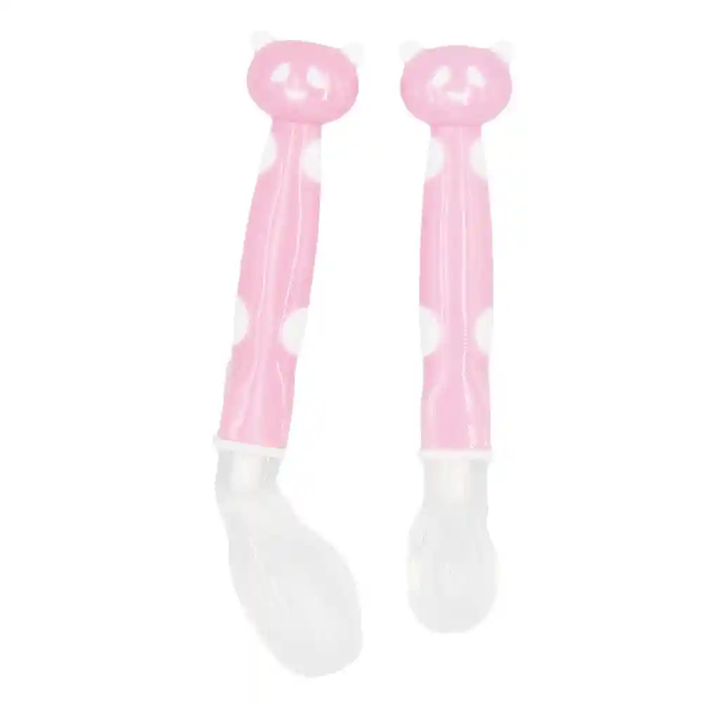 Set De Dos Cucharas Para Bebé- Rosa