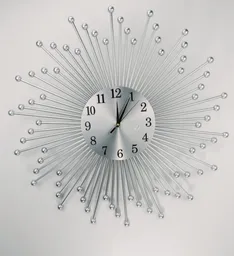 Reloj Plateado Para Pared