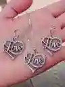 Juego Joyeria De Plata 925, Aretes Con Cadena Y Dije, (jdp373)