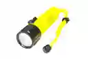 Linterna Led Acuática Para Buceo Original Cree Q5 - Amarillo