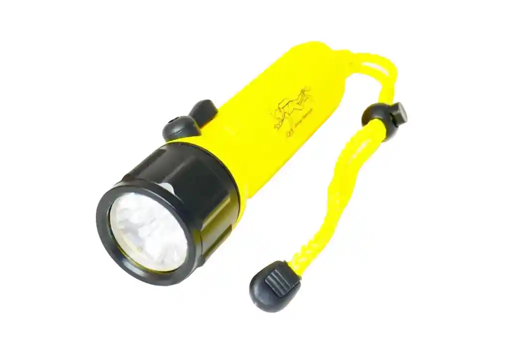 Linterna Led Acuática Para Buceo Original Cree Q5 - Amarillo