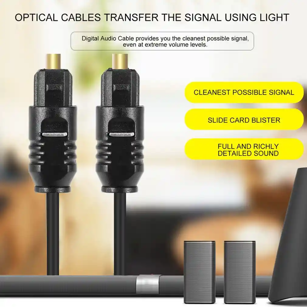 Cable De Audio Digital Óptico 2.0 Metros Fibra Toslink