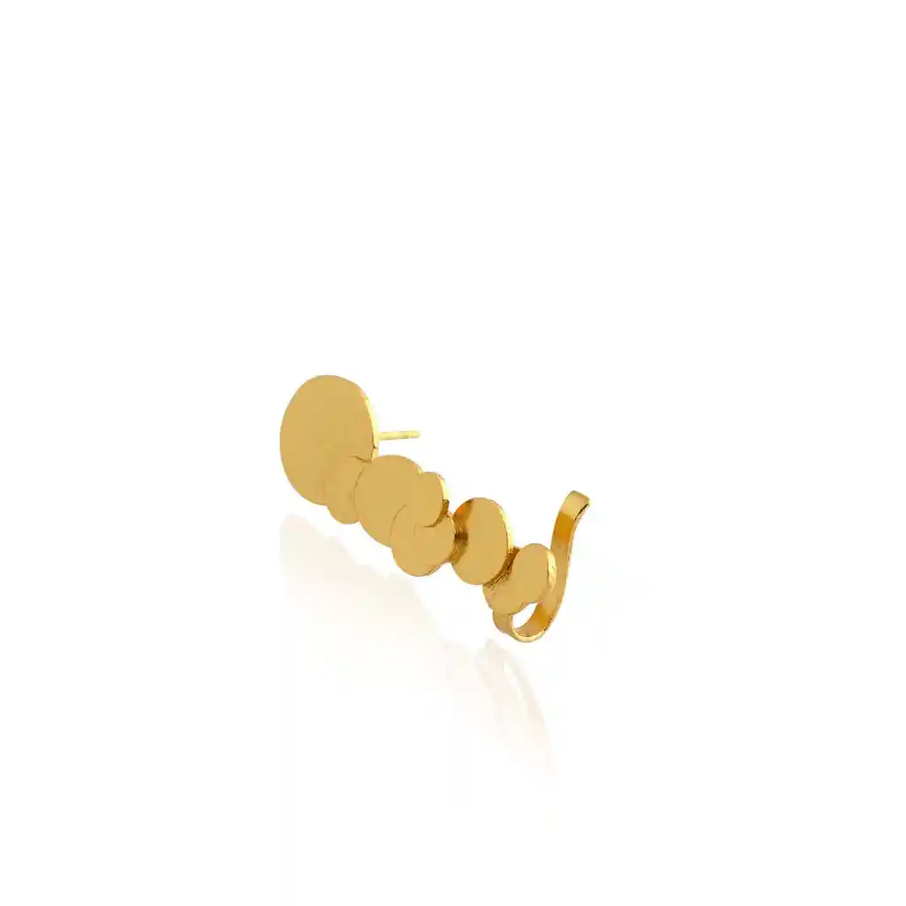 Earcuff Burbujas Baño Oro