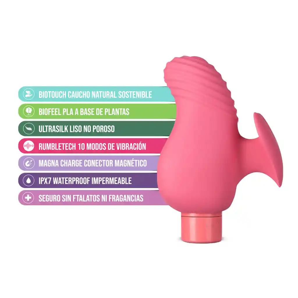 Vibrador Ecológico Gaia Eco Love Blush Recargable