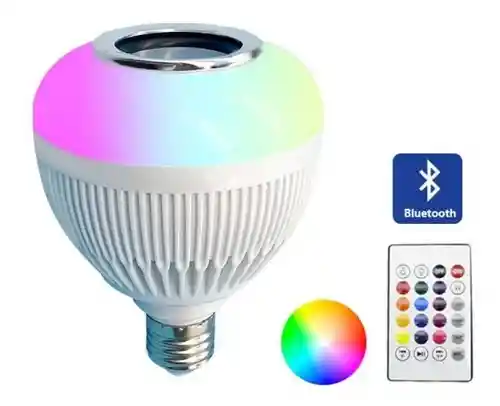 Bombillo Parlante Bluetooth Control Luz Rgb Musical Altavoz