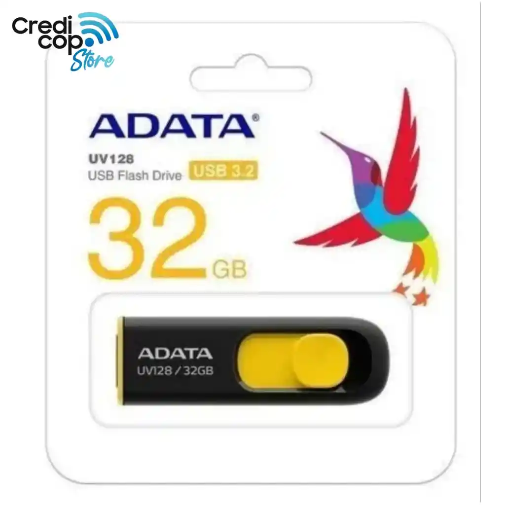 Memoria Usb Adata Auv128 32gb 3.2 Azul - Negro