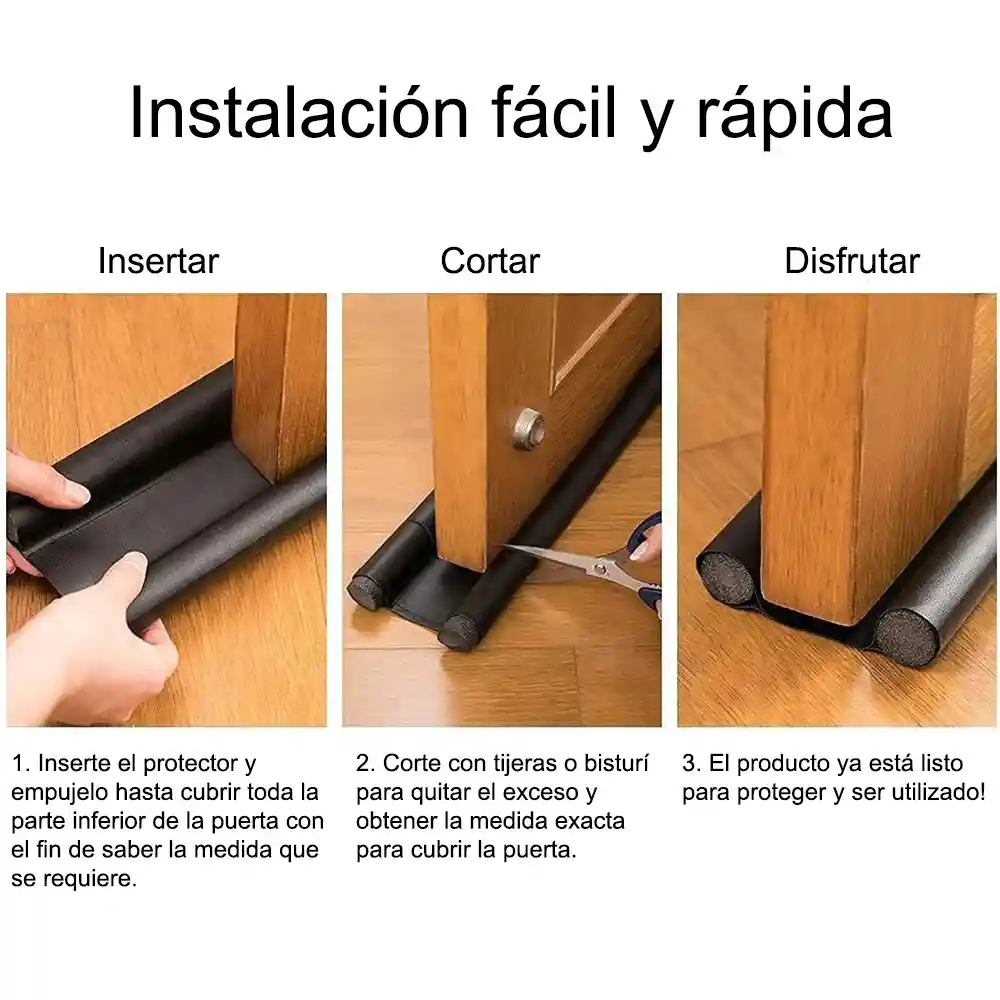 Tapon Puerta Polvo Protector Insecto Raton Frio Aire Luz Olor Gc