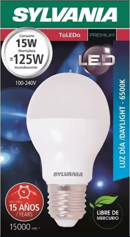 Sylvania Bombillo Led15W Toledo / Luz Blanca - Fria