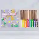 kit x 8 delineadores matte coloridos rainbow TRENDY ref re15