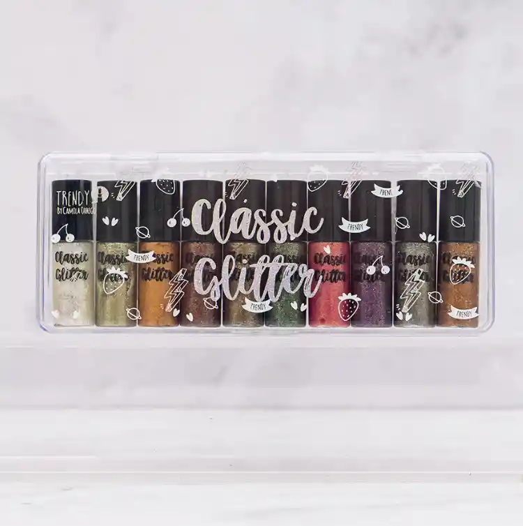  Delineador Glitter X 10 TRENDY Classic Glitter Ref Cg02 