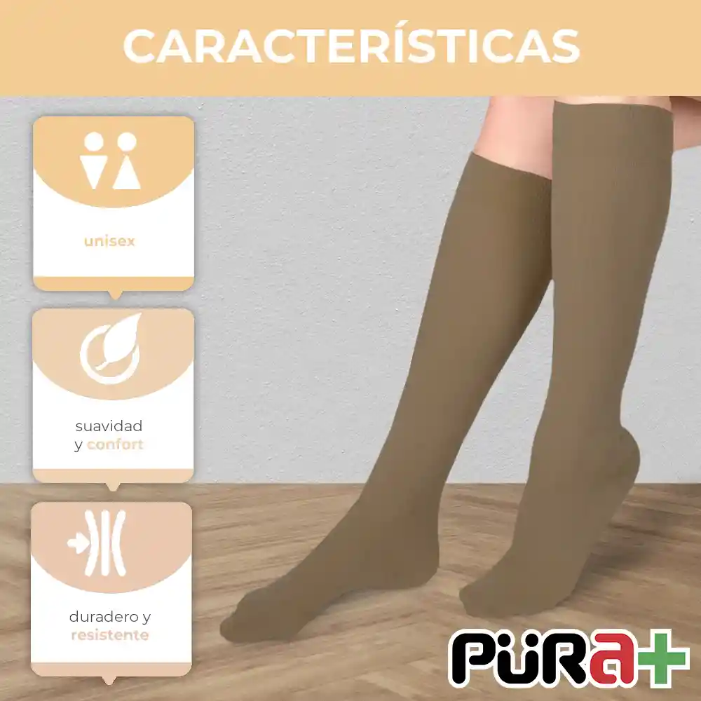 Medias De Compresión 8-15 Mmhg Color Azul Talla L-xl