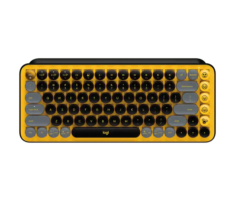 Logitech Teclado Pop Keys Mecánico Bluetooth & Logi Bolt Color Amarillo/negro