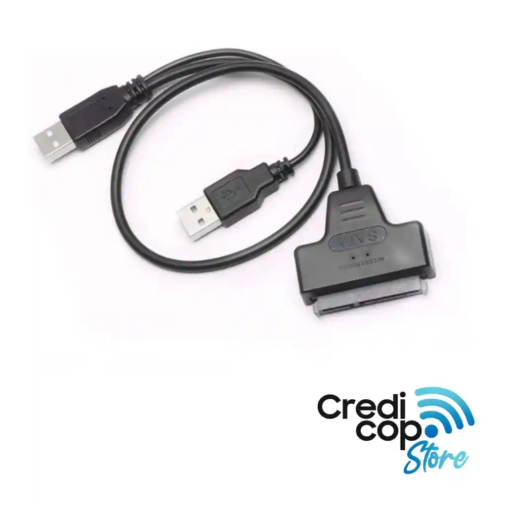 Adaptador En Cable Sata A 2 Usb 2.0 Compatible Disco Duro