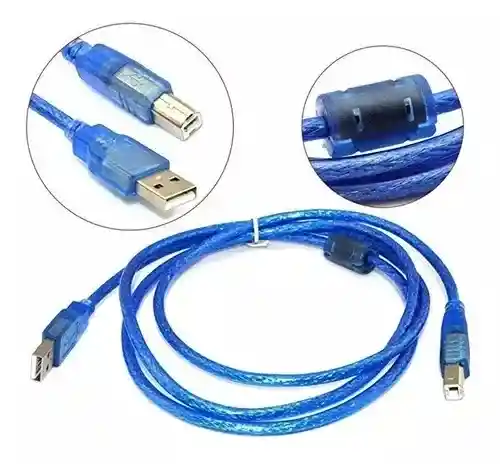 Cable Usb 2.0 Para Impresora 1.5 Metros Blindado Con Filtro